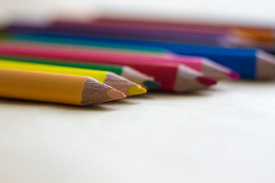 Close-up of colored pencils