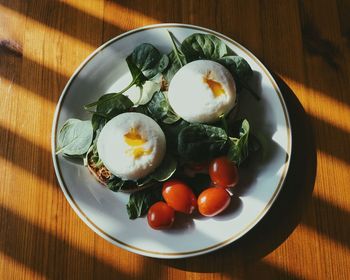 Close-up of food served in plate