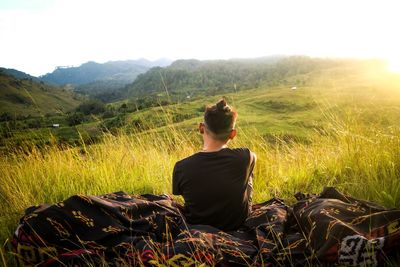 Sunset on the top of the hill 