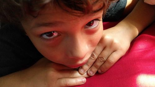 Close-up portrait of baby girl