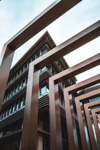 Low angle view of modern building against sky
