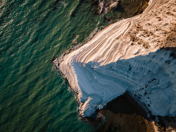 High angle view of sea shore