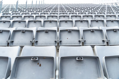 Full frame shot of empty chairs