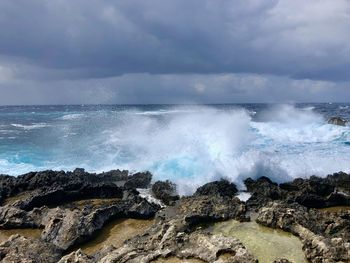 Scenic view of sea against sky