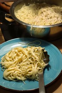 Close-up of food in plate