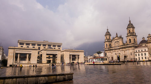 Primary cathedral by historical buildings in city