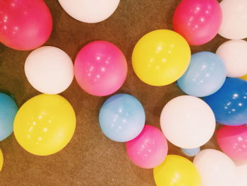 Close-up of multi colored balloons