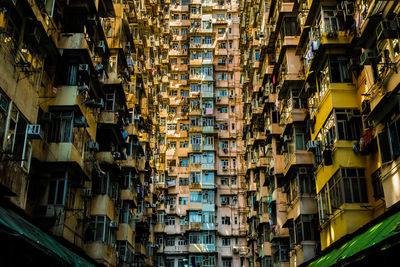 Low angle view of buildings in hong kong