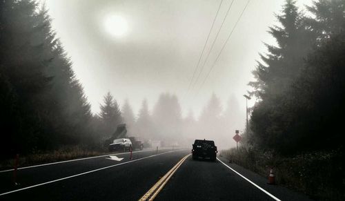 Road passing through landscape