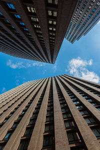 Low angle view of modern building against sky