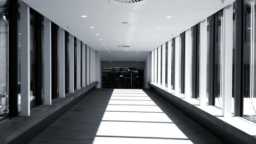 Empty corridor of building