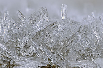 Close-up of ice crystals