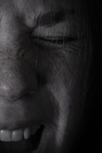 Close-up portrait of a young woman