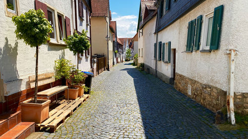 Alley amidst buildings in city