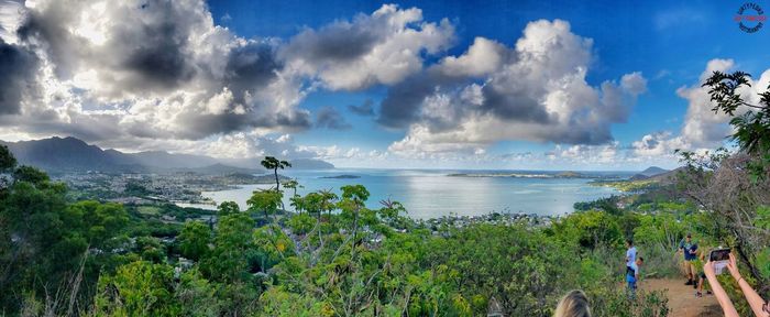 Panoramic view of sea against sky