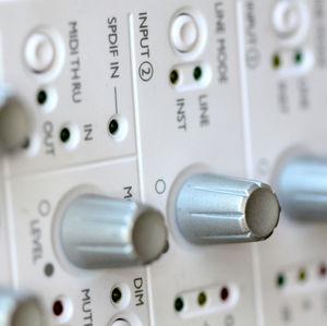 Close-up of control panel