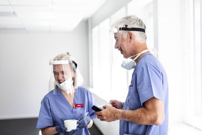 Doctors wearing personal protective equipment