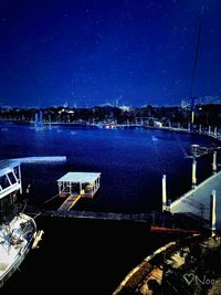 Illuminated city at night