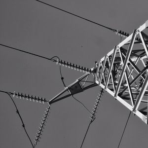 Low angle view of power lines