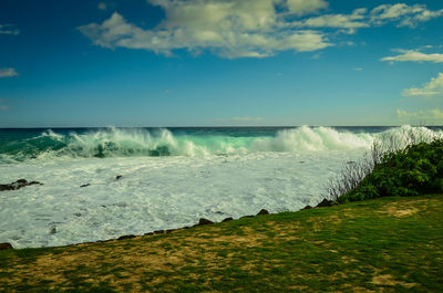 Scenic view of sea against sky
