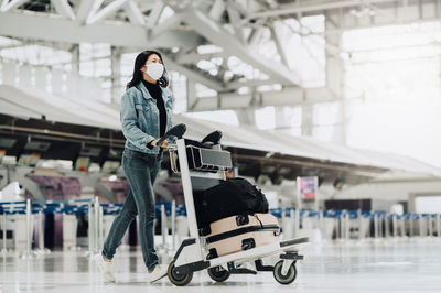 Woman standing at airport