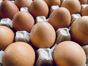 Full frame shot of eggs