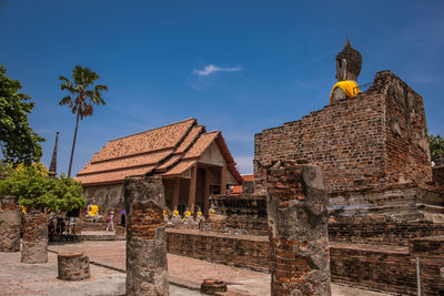 View of temple building against sky