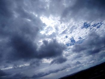 Low angle view of clouds in sky