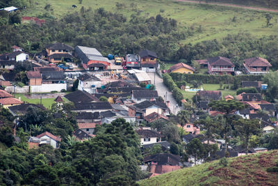 High angle view of townscape