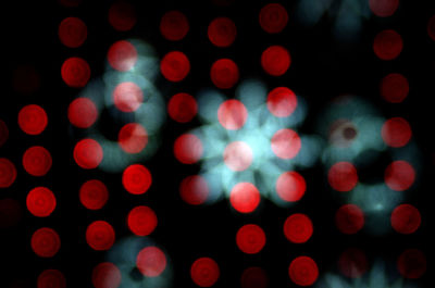 Defocused image of illuminated lights