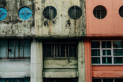 Full frame shot of old building