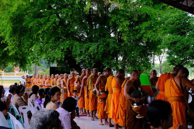 Group of people at temple