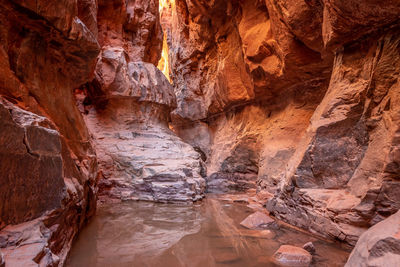 Rock formations in cave