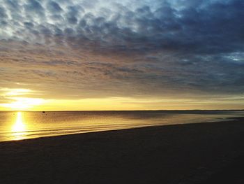 Scenic view of sea during sunset