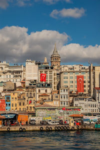 Buildings in city against sky