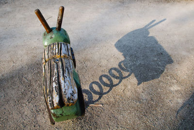 Close-up of shadow on beach