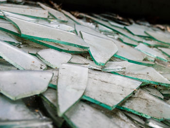 Close-up of broken glasses