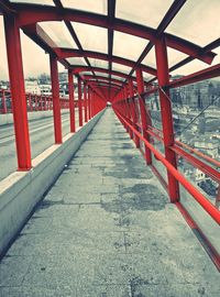 Road leading towards building