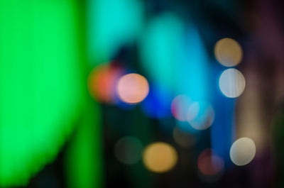 Defocused image of illuminated lights