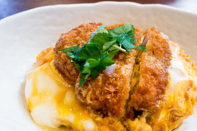 Close-up of served food