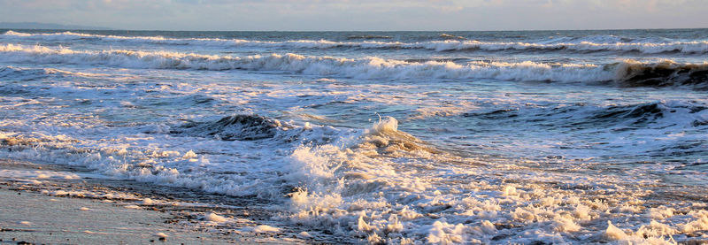 Aerial view of sea against sky
