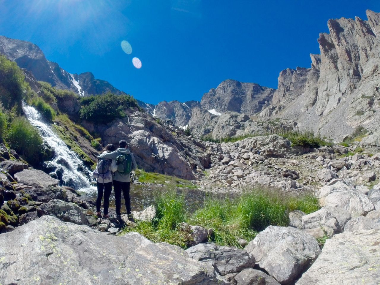 Couple hiking