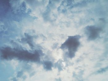 Low angle view of clouds in sky