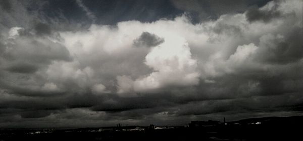 Dramatic sky over clouds