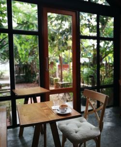 Table and chairs in dining room