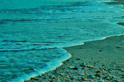 High angle view of beach