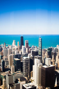 Modern buildings in city against sky