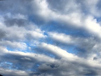 Low angle view of clouds in sky