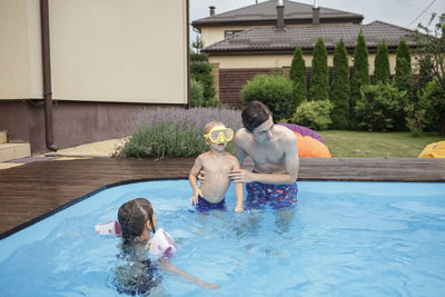 People in swimming pool