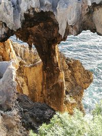 Rock formations in water